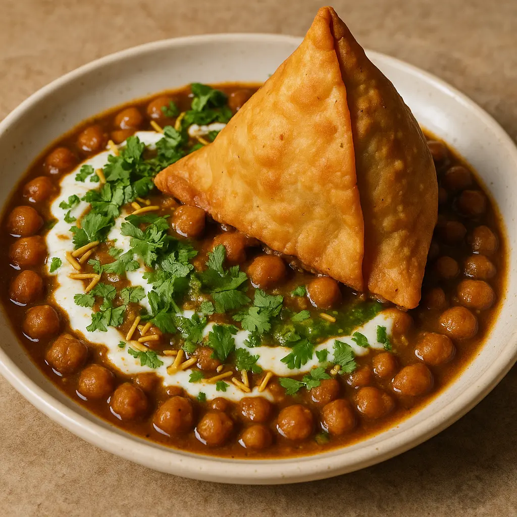 Samosa Cholle Chaat at Madhuban